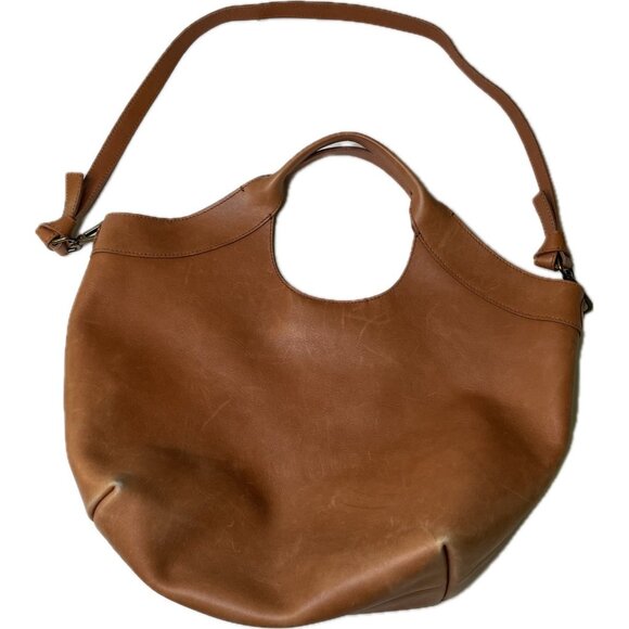 Madewell The Sydney Cutout Tote in Leather Brown Caramel - Picture 1 of 6